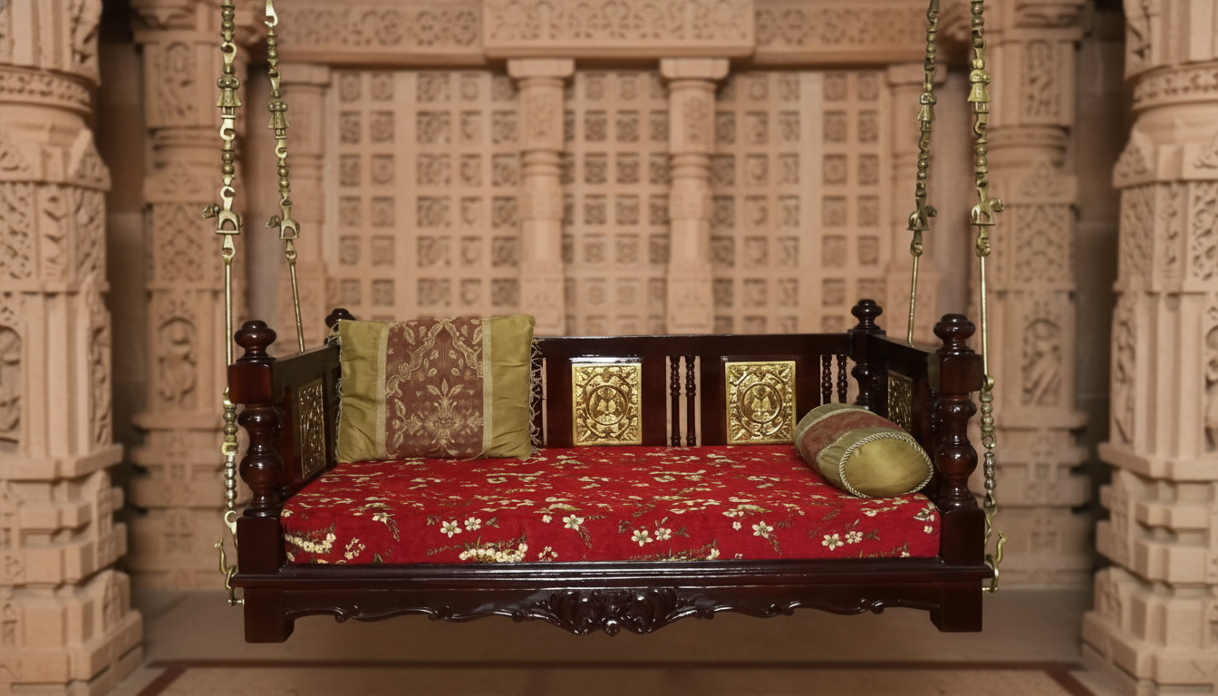 Maharani Inspired Elegant Wooden Jhoola